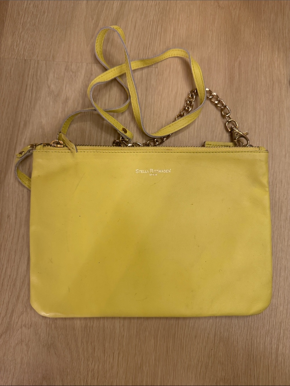 Stella Rittwagen Yellow Leather Crossbody Bag